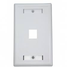 Network Face Place 1 Hole White