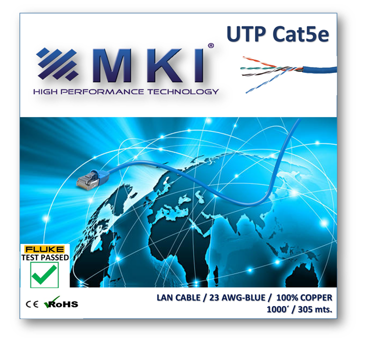 Network Cable,UTP Cat5e,4pairs, Blue Pvc 0.48mm*2*4 (CAB-010)