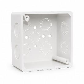 Caja electrica PVC 4x4(100x100mm) con huecos 1/2 y 3/4 (ELT-033)