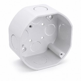 Caja Electrica PVC octogonal 95x95mm con huecos (ELT-034)