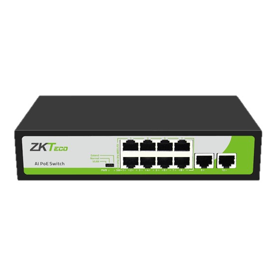 ZK-PE082-120-C_Sw poe 8 puertos 10/100 +2 Uplink 10/100 Larga distancia (ZK-PE082-120-)