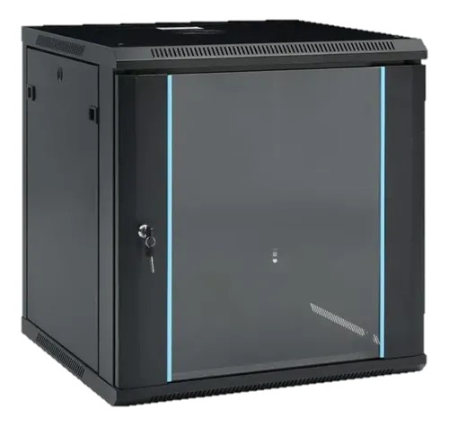 Wall Mount Cabinet, with Tempered Glass,19in, 12U cabinet,Size: 530*400*600 (width*depth*height), (ZK-R12U-5412A)