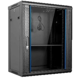 Black,Floor cabinet, 22U,side door can be opened,Front (ZK-R22U-6622)